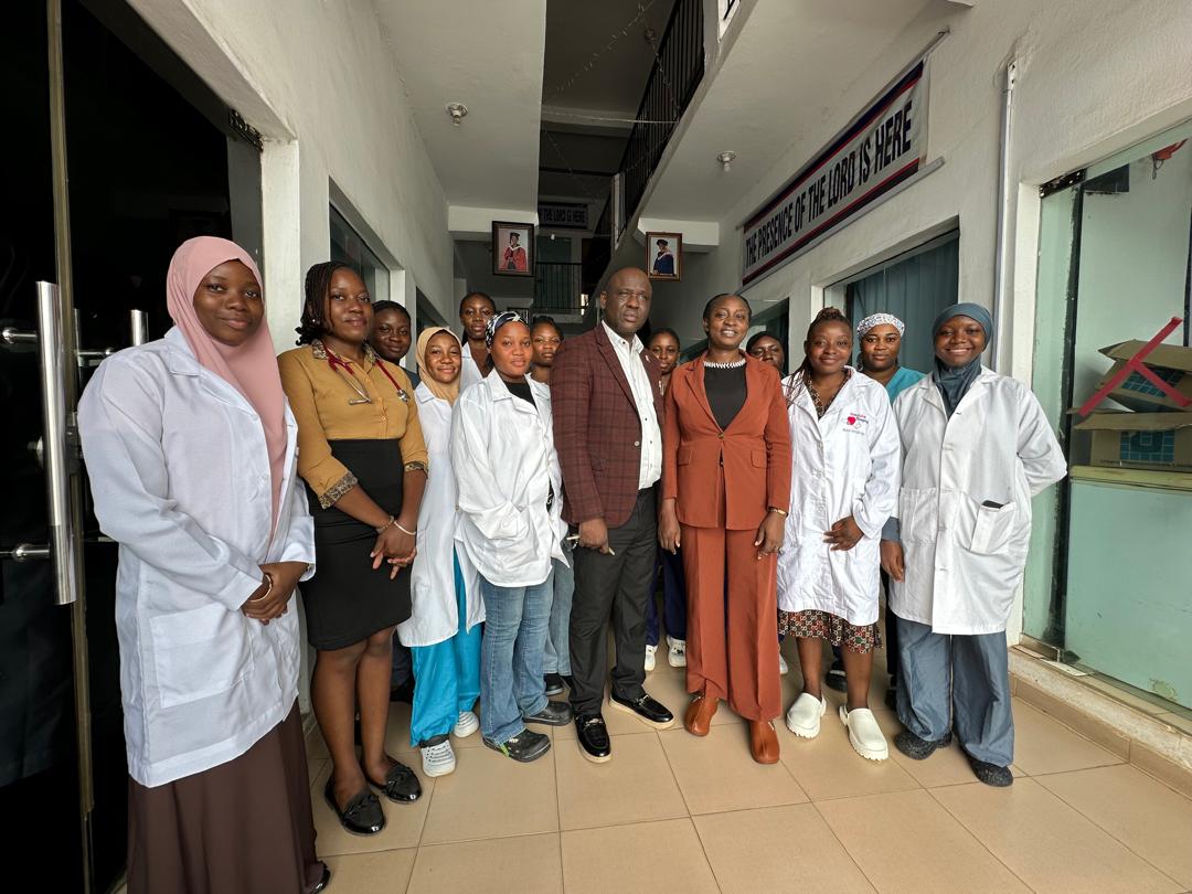 Professor Joseph Omololu-Aso (DG) with Ms. Oladimeji Abigail Eniola (Unit Head) During Climate Surveillance Pilot